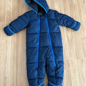 EUC Free Country Infant Lightweight Quilted Puffer Snow Suit - Blue - 18 Months
